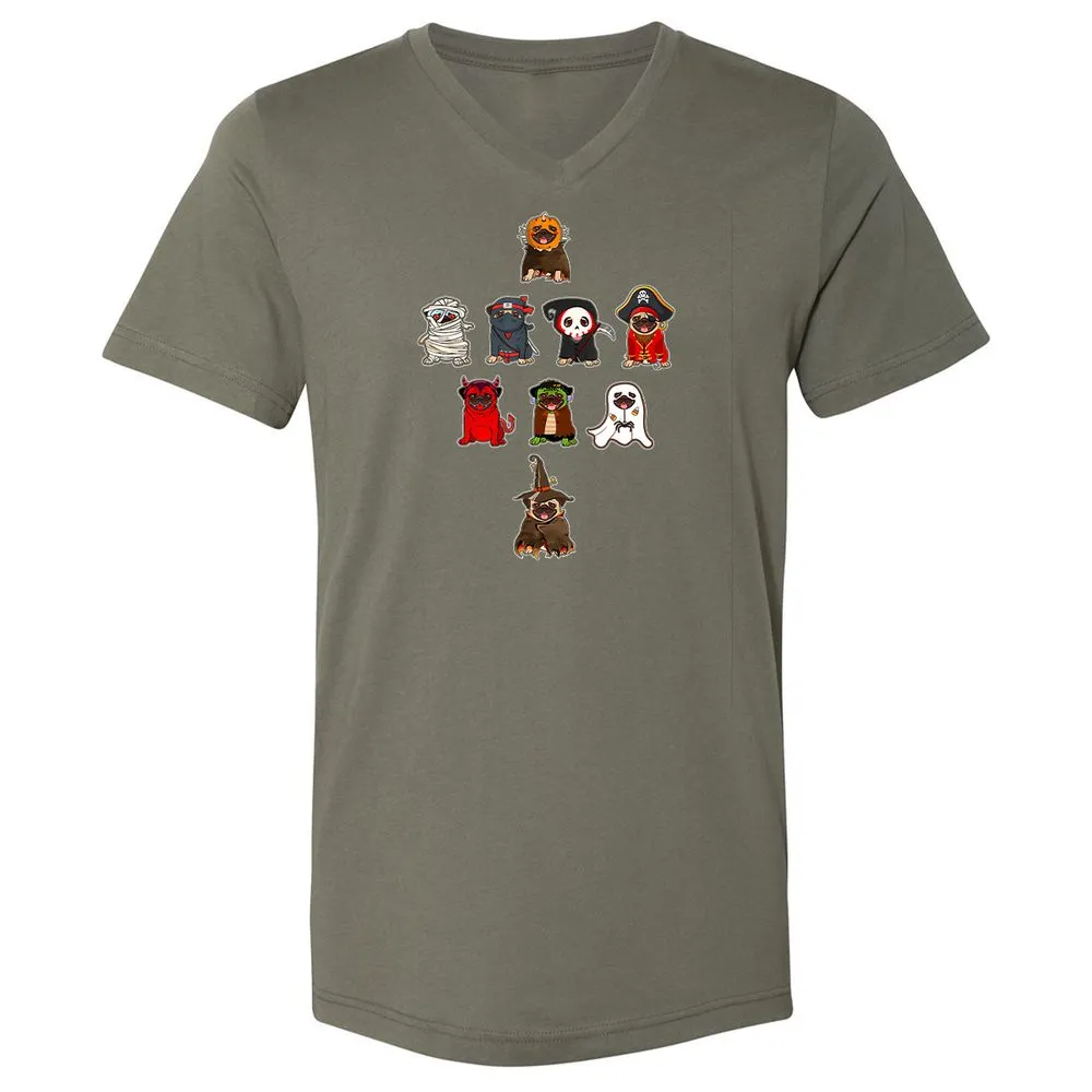 Unisex V-Neck T-Shirt - DHMY9NTN - Military Green - 10