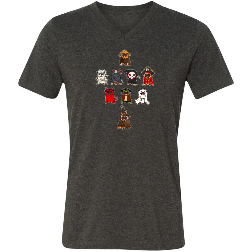 Unisex V-Neck T-Shirt - DHMY9NTN - Dark Grey Heather - 8