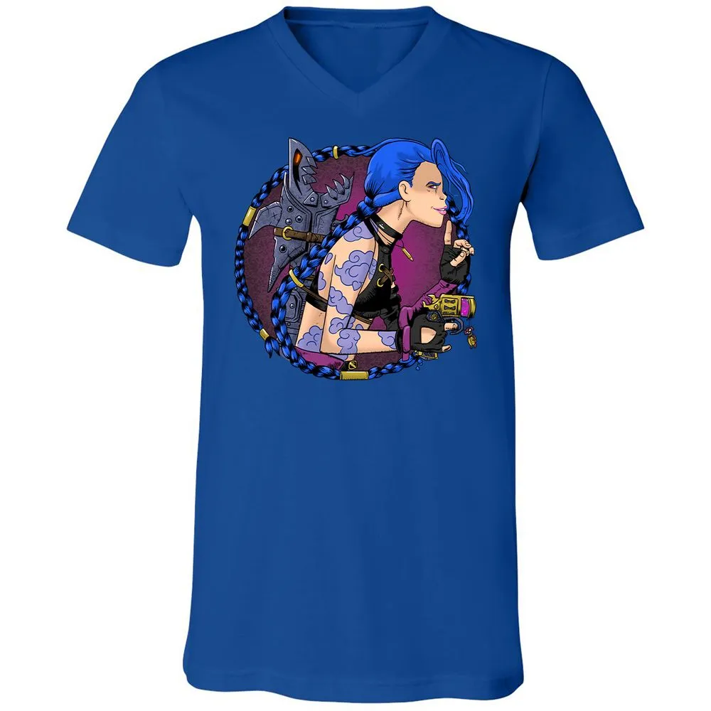 Unisex V-Neck T-Shirt - JU1JJMX5 - True Royal - 4