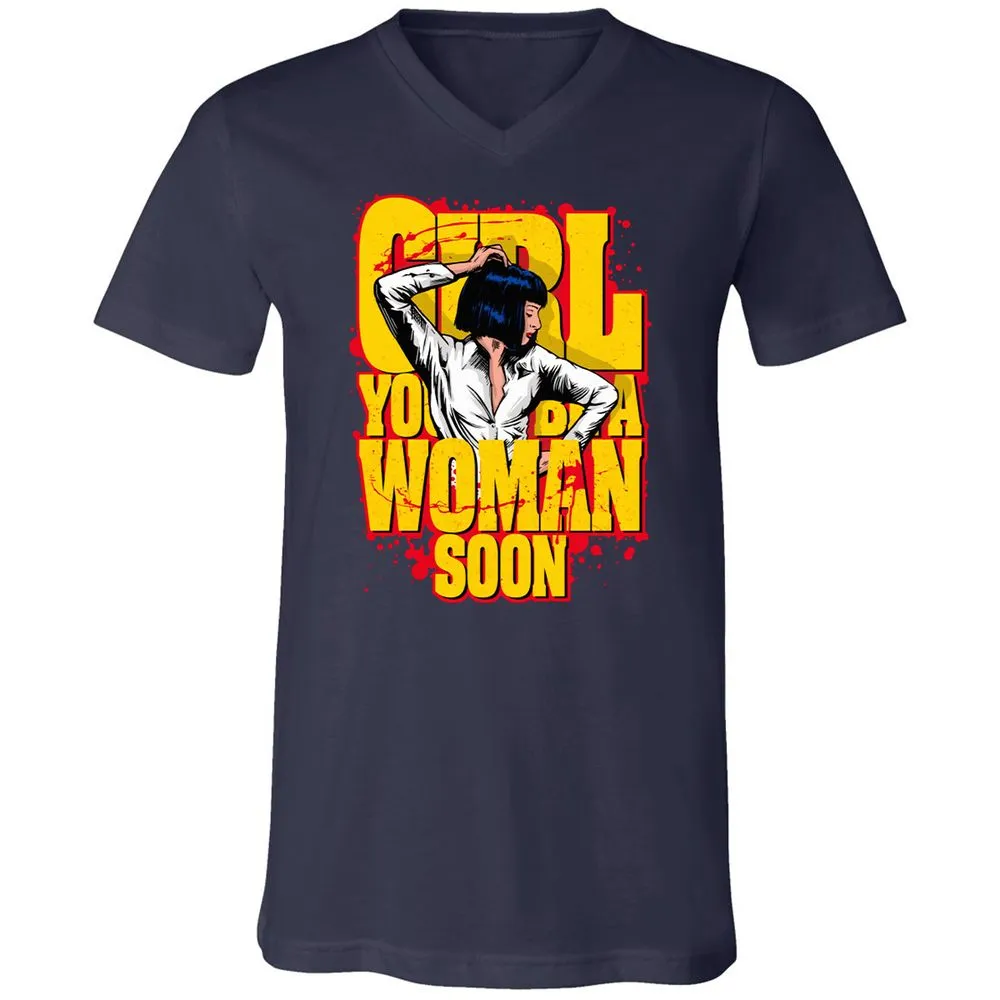 Unisex V-Neck T-Shirt - SUD4LK2M - Navy - 2