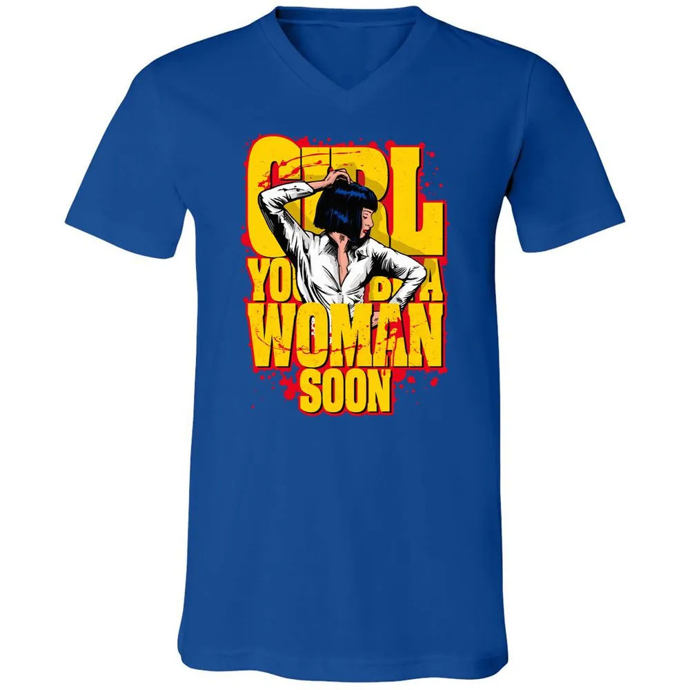 Unisex V-Neck T-Shirt - SUD4LK2M - True Royal - 4