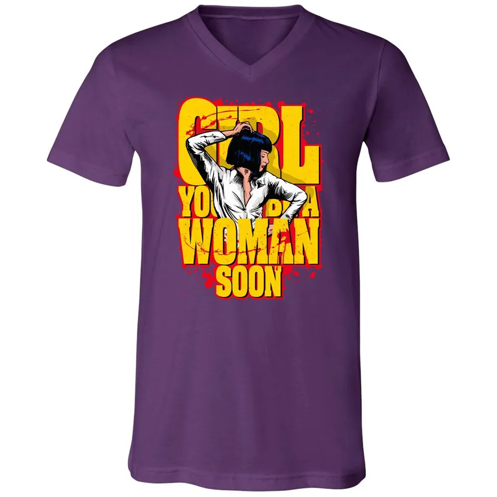 Unisex V-Neck T-Shirt - SUD4LK2M - Team Purple - 9