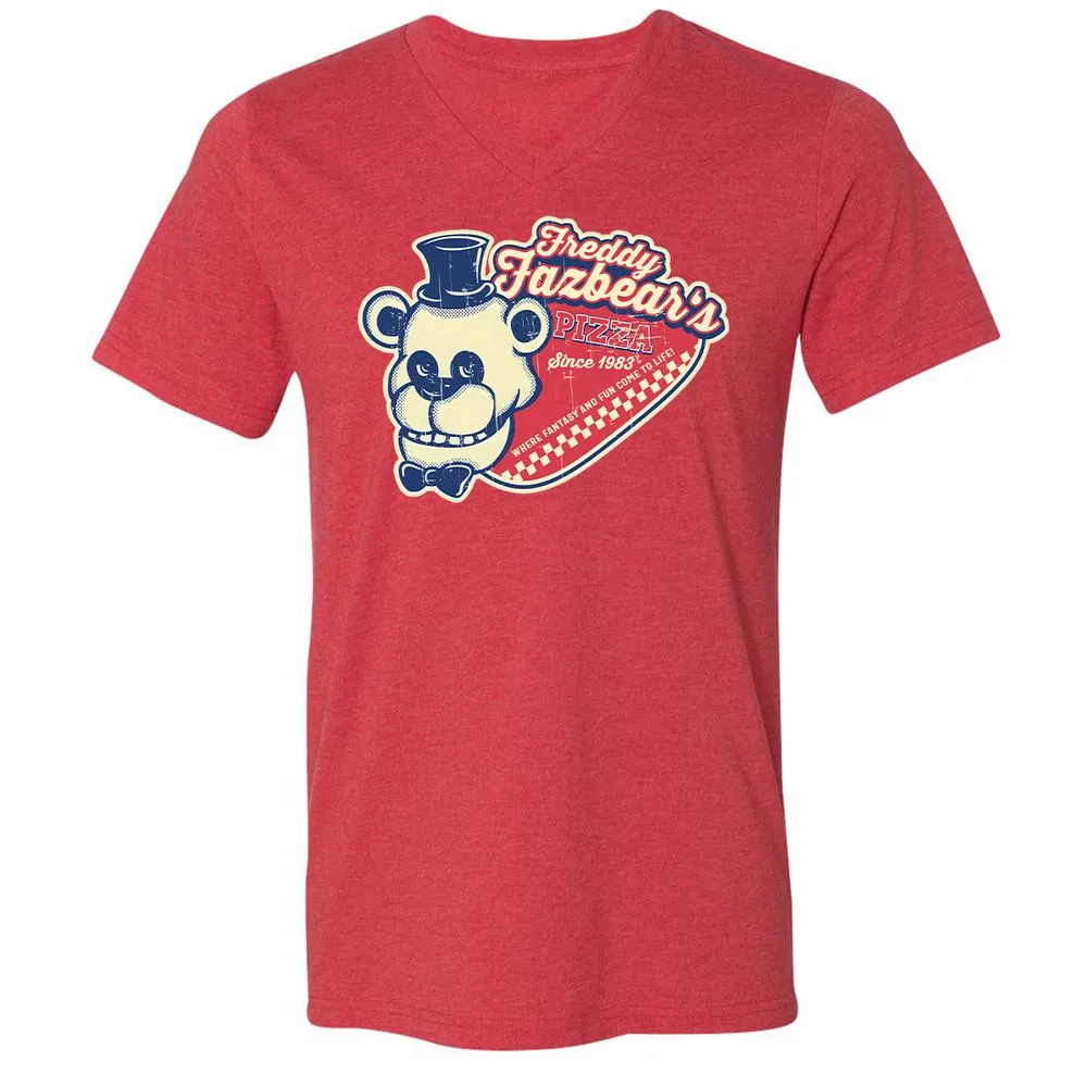 Unisex V-Neck T-Shirt - V9PK881G - Heather Red - 16