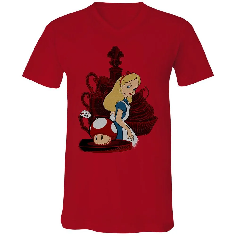 Unisex V-Neck T-Shirt - A31N8JS8 - Red - 3
