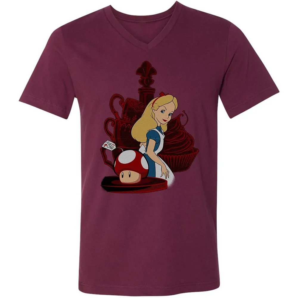 Unisex V-Neck T-Shirt - A31N8JS8 - Maroon - 6