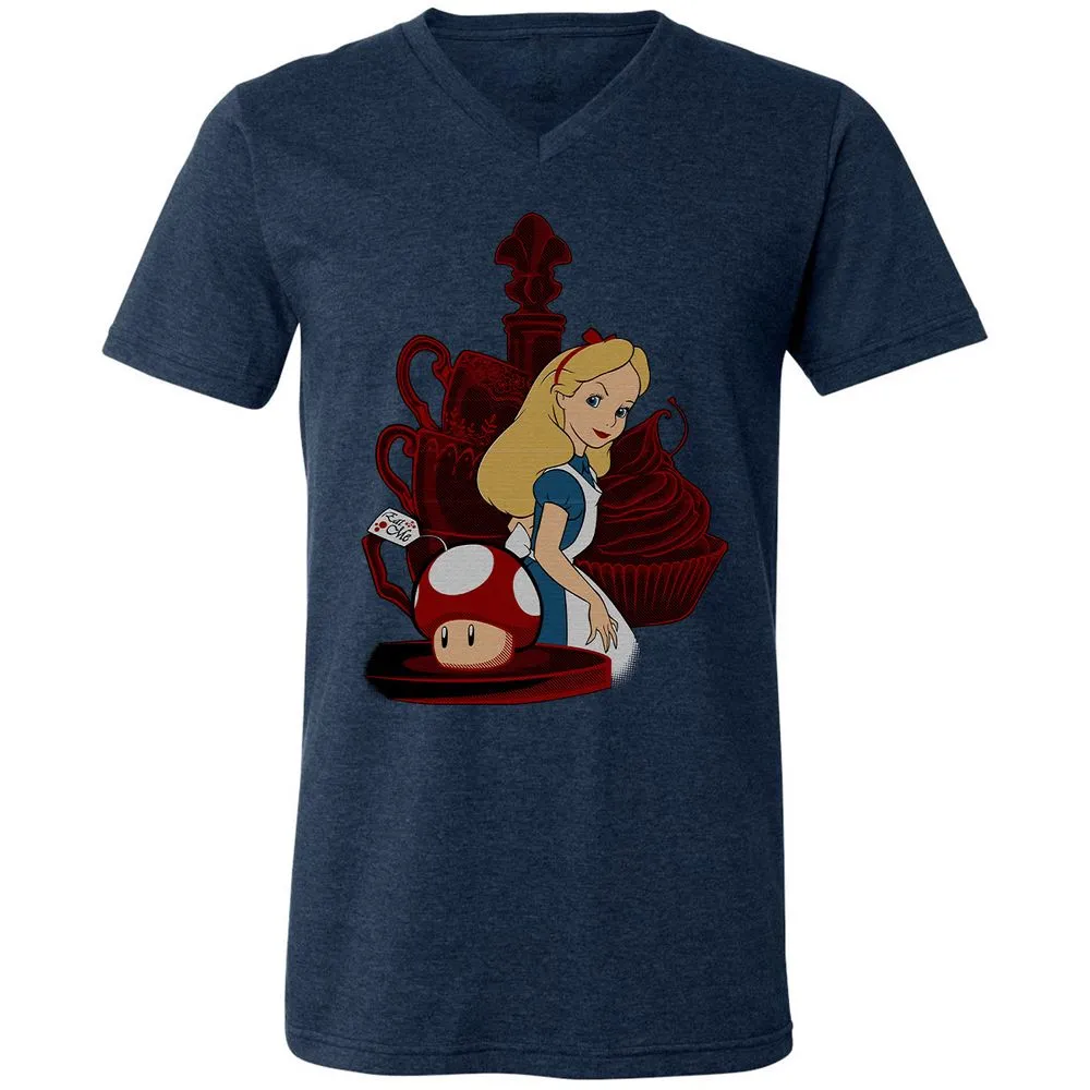 Unisex V-Neck T-Shirt - A31N8JS8 - Heather Navy - 15