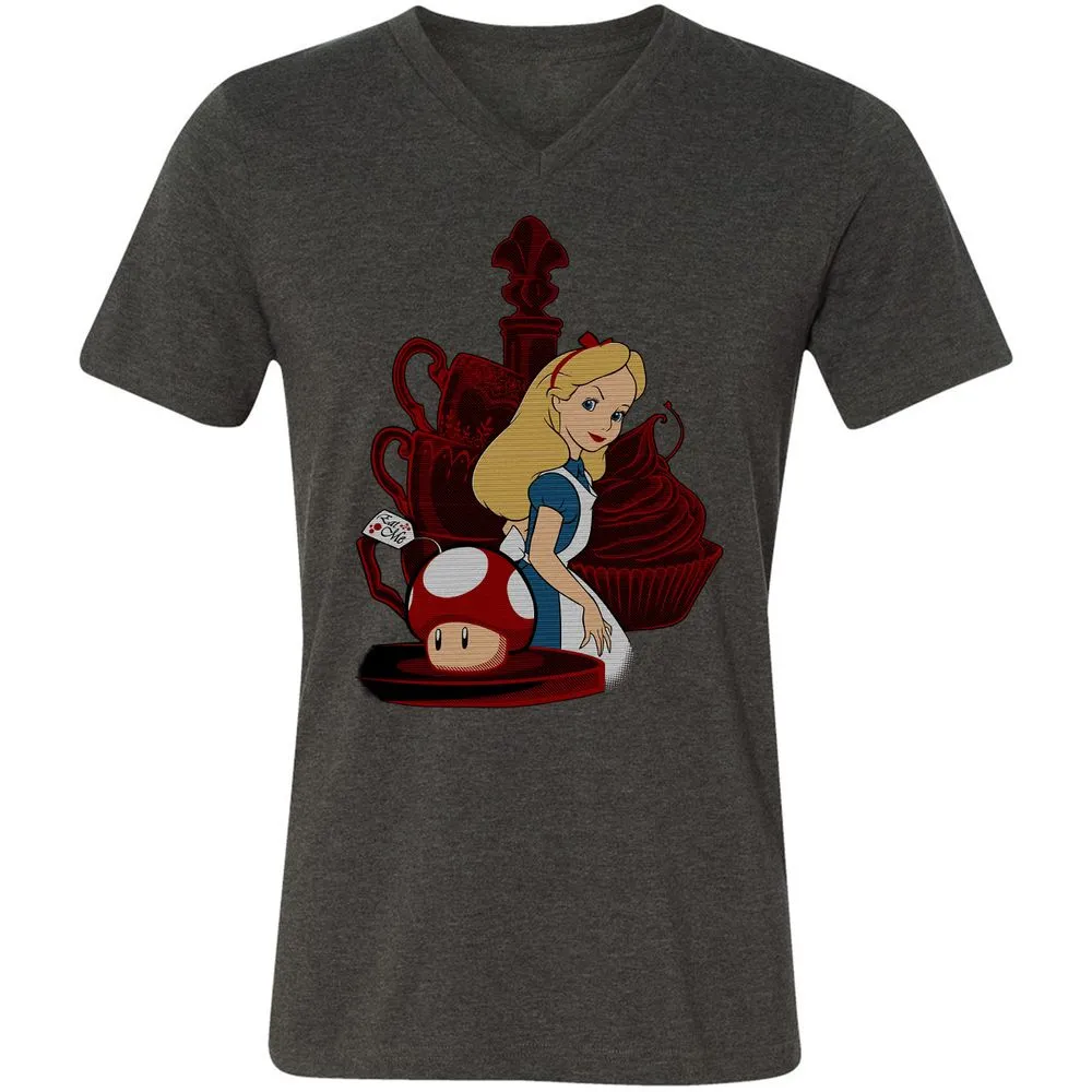 Unisex V-Neck T-Shirt - A31N8JS8 - Dark Grey Heather - 8