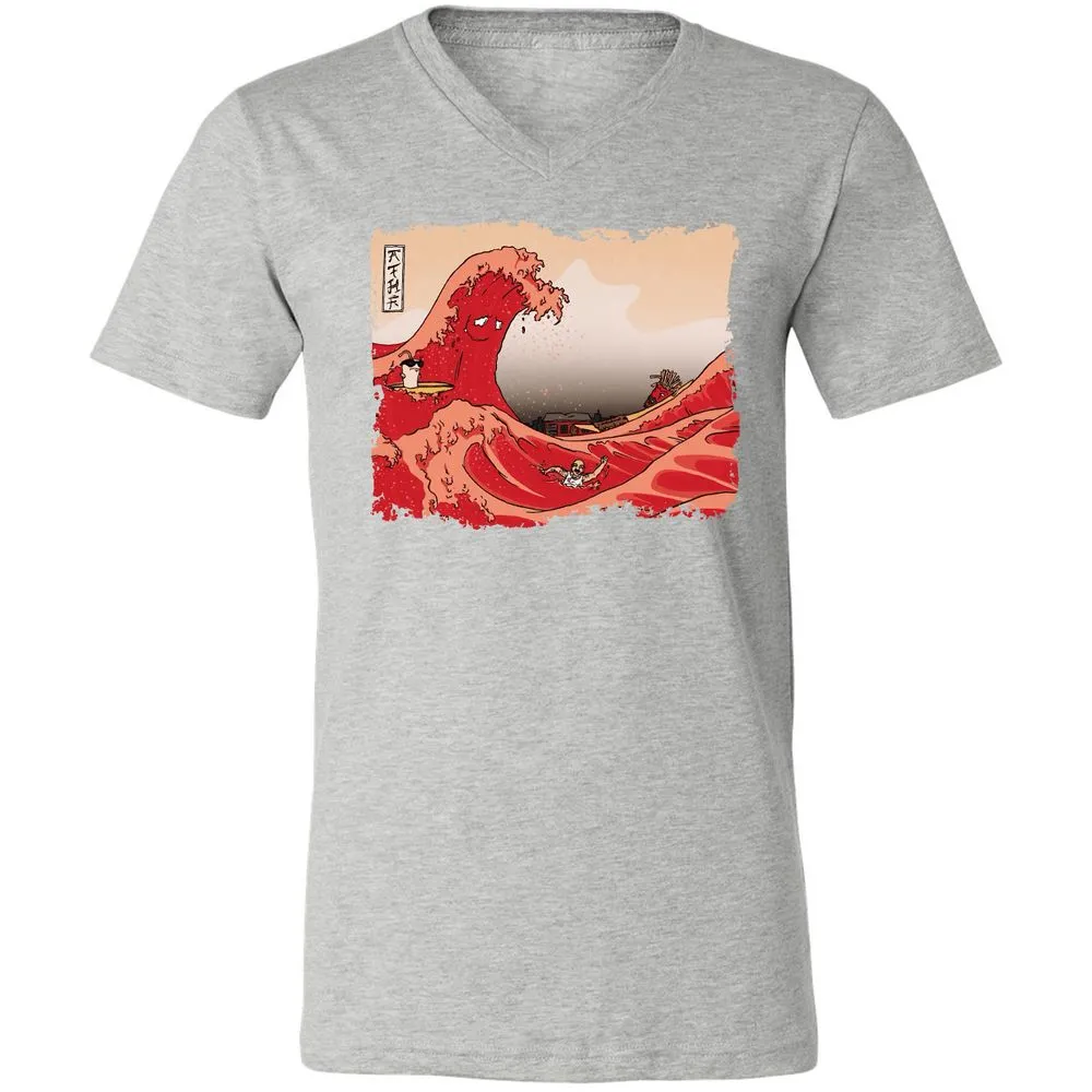 Unisex V-Neck T-Shirt - M1HUX3V8 - Athletic Heather - 7