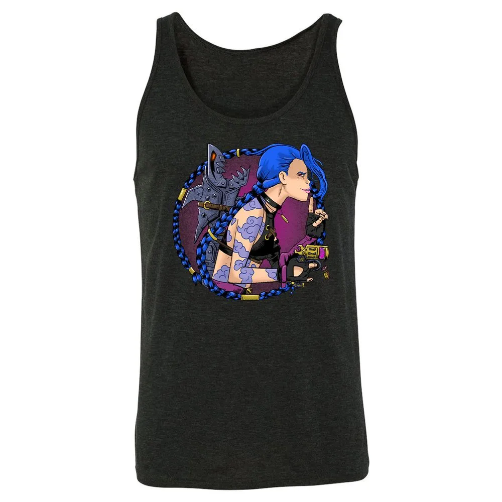 Unisex Jersey Tank - 83F31PBF - Charcoal Black Triblend - 5