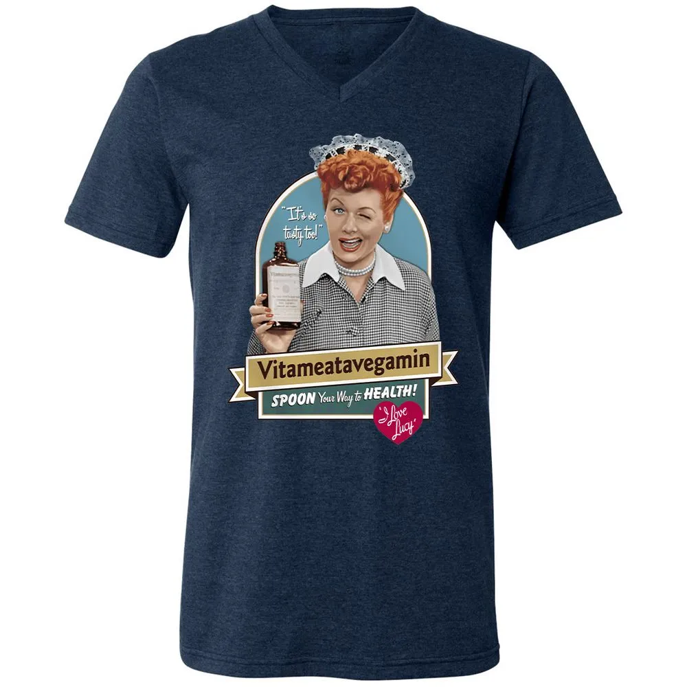 Unisex V-Neck T-Shirt - 2GAG99S8 - Heather Navy - 15