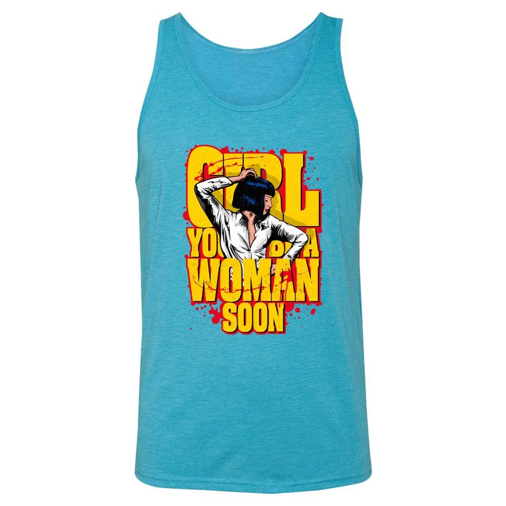 Unisex Jersey Tank - 1QWDC2AA - Aqua Triblend - 3