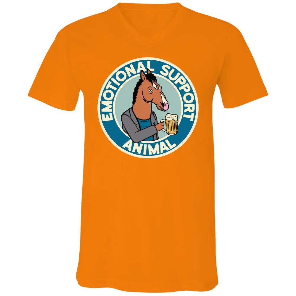 Unisex V-Neck T-Shirt - D2JS2FTS - Orange - 11