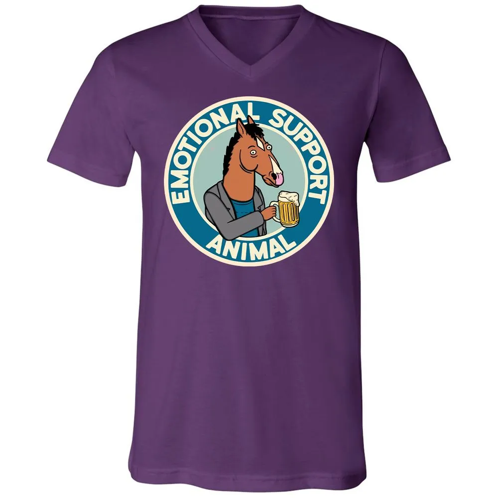 Unisex V-Neck T-Shirt - D2JS2FTS - Team Purple - 9