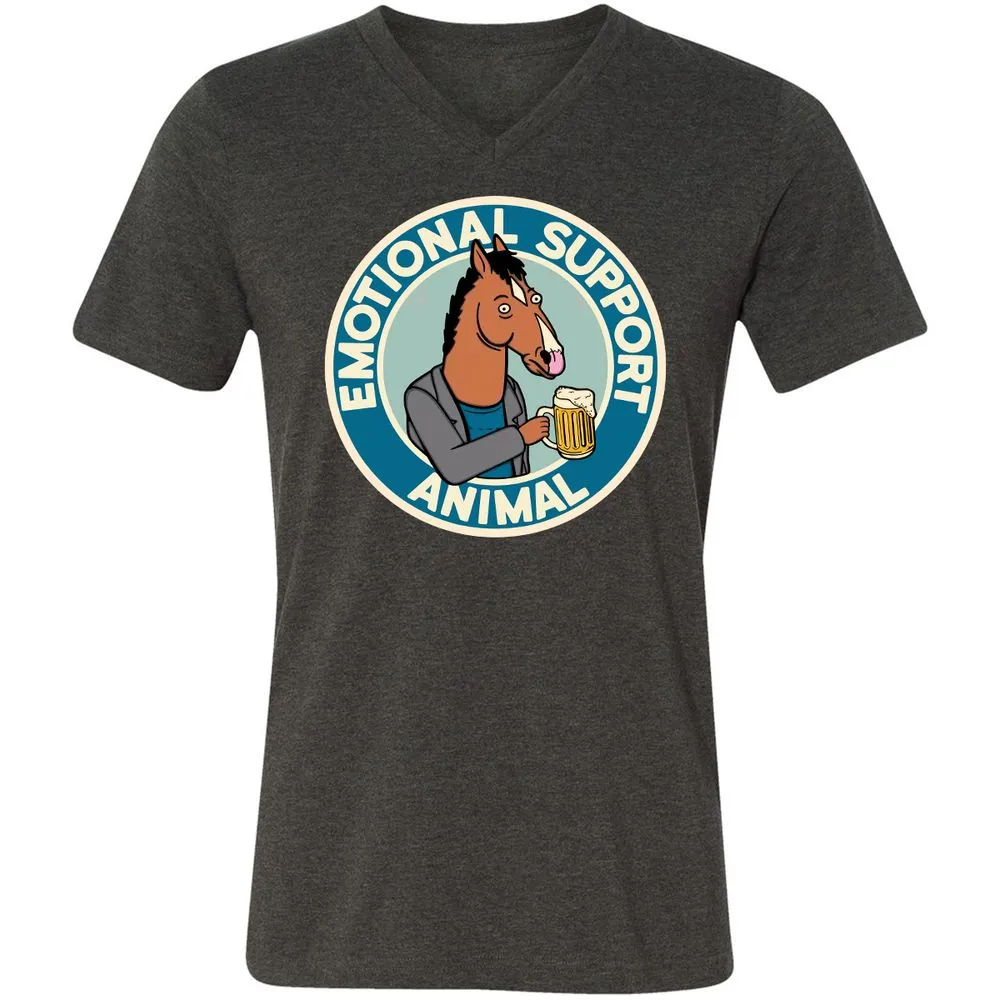 Unisex V-Neck T-Shirt - D2JS2FTS - Dark Grey Heather - 8