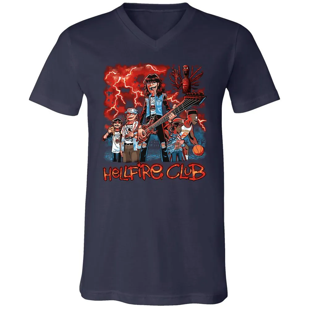 Unisex V-Neck T-Shirt - JVZK9CCP - Navy - 2