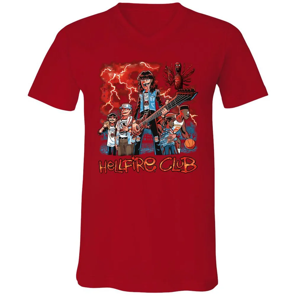 Unisex V-Neck T-Shirt - JVZK9CCP - Red - 3