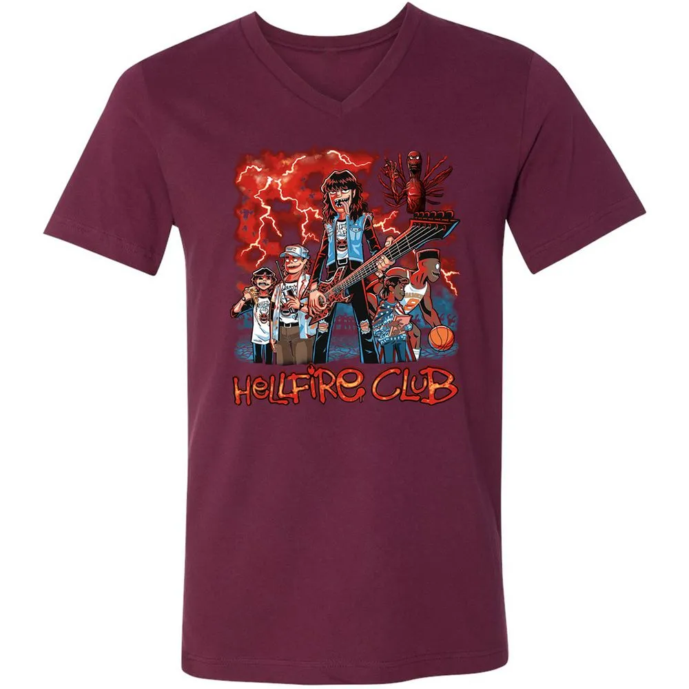 Unisex V-Neck T-Shirt - JVZK9CCP - Maroon - 6