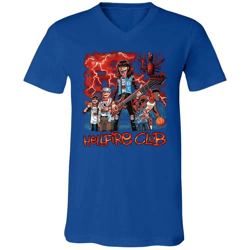 Unisex V-Neck T-Shirt - JVZK9CCP - True Royal - 4