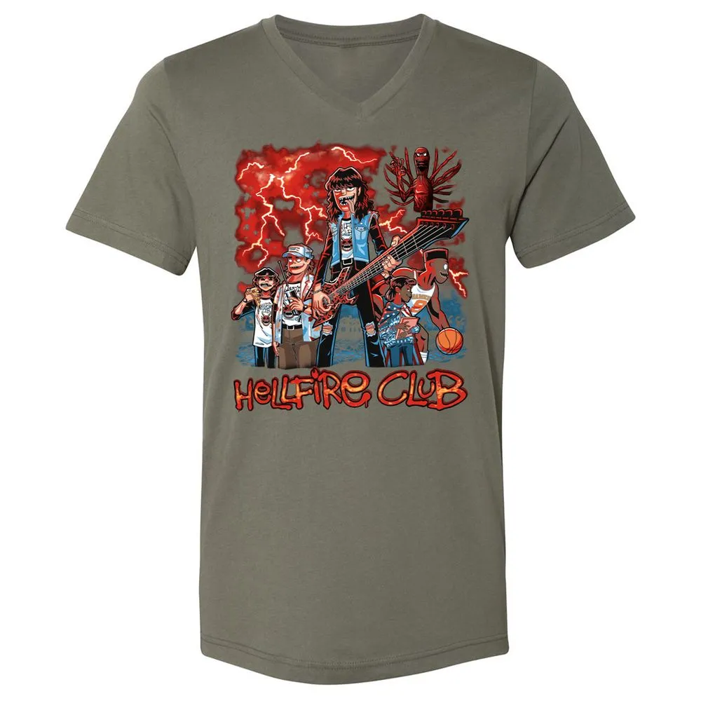 Unisex V-Neck T-Shirt - JVZK9CCP - Military Green - 10