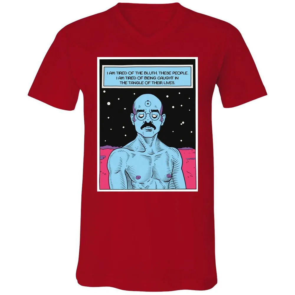 Unisex V-Neck T-Shirt - WZRZQ642 - Red - 3