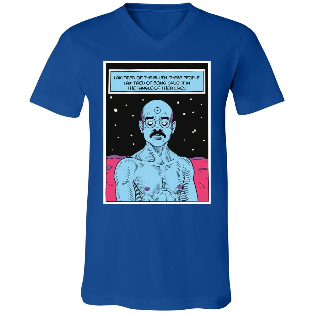 Unisex V-Neck T-Shirt - WZRZQ642 - True Royal - 4