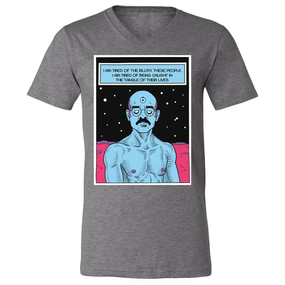 Unisex V-Neck T-Shirt - WZRZQ642 - Deep Heather - 13