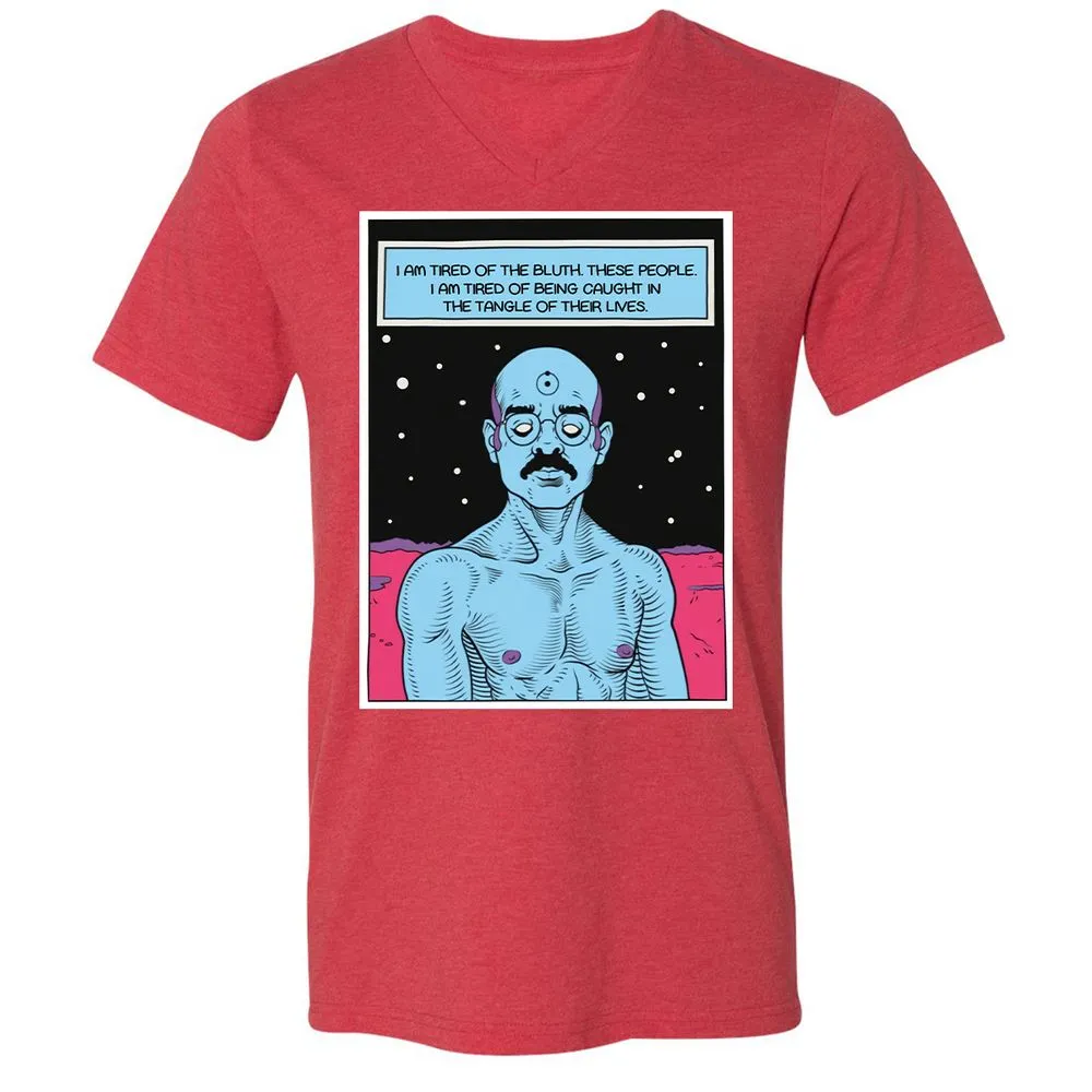 Unisex V-Neck T-Shirt - WZRZQ642 - Heather Red - 16
