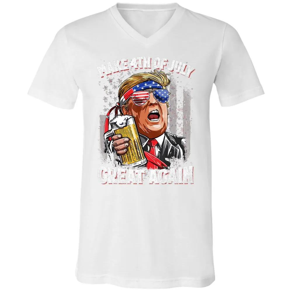 Unisex V-Neck T-Shirt - 76F9U3NA - White - 5