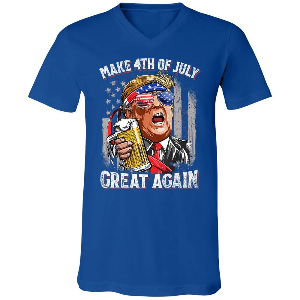 Unisex V-Neck T-Shirt - 76F9U3NA - True Royal - 4