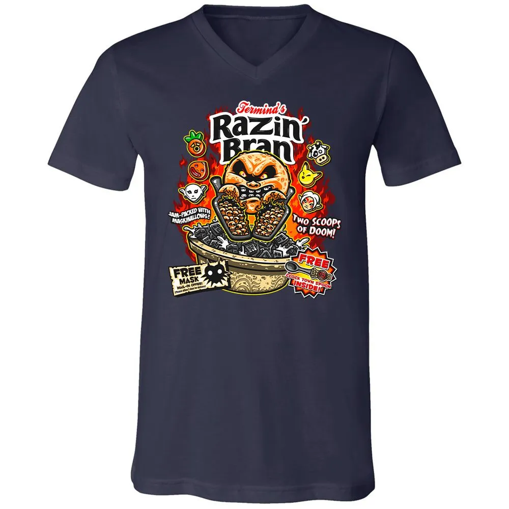 Unisex V-Neck T-Shirt - DCUXZQNJ - Navy - 2
