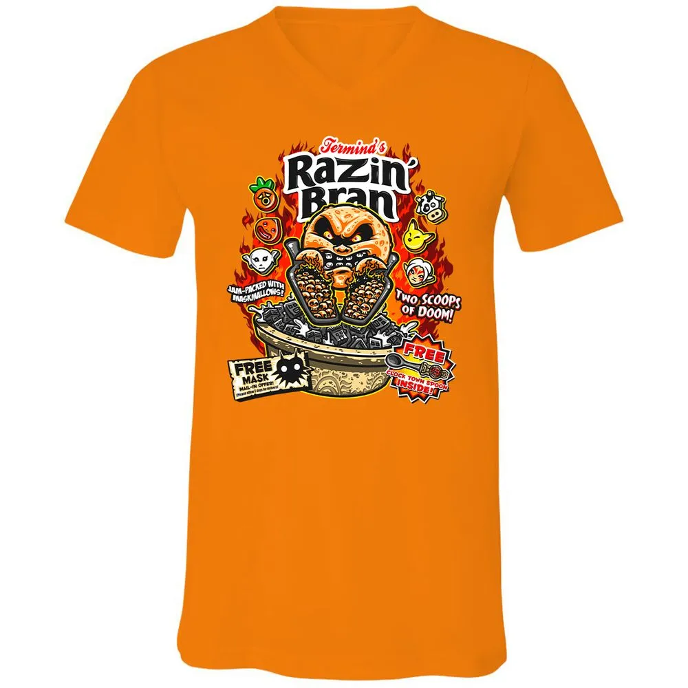 Unisex V-Neck T-Shirt - DCUXZQNJ - Orange - 11