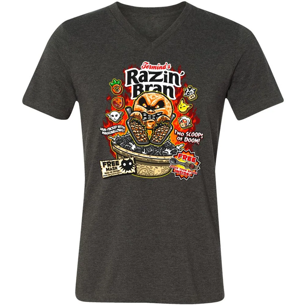 Unisex V-Neck T-Shirt - DCUXZQNJ - Dark Grey Heather - 8