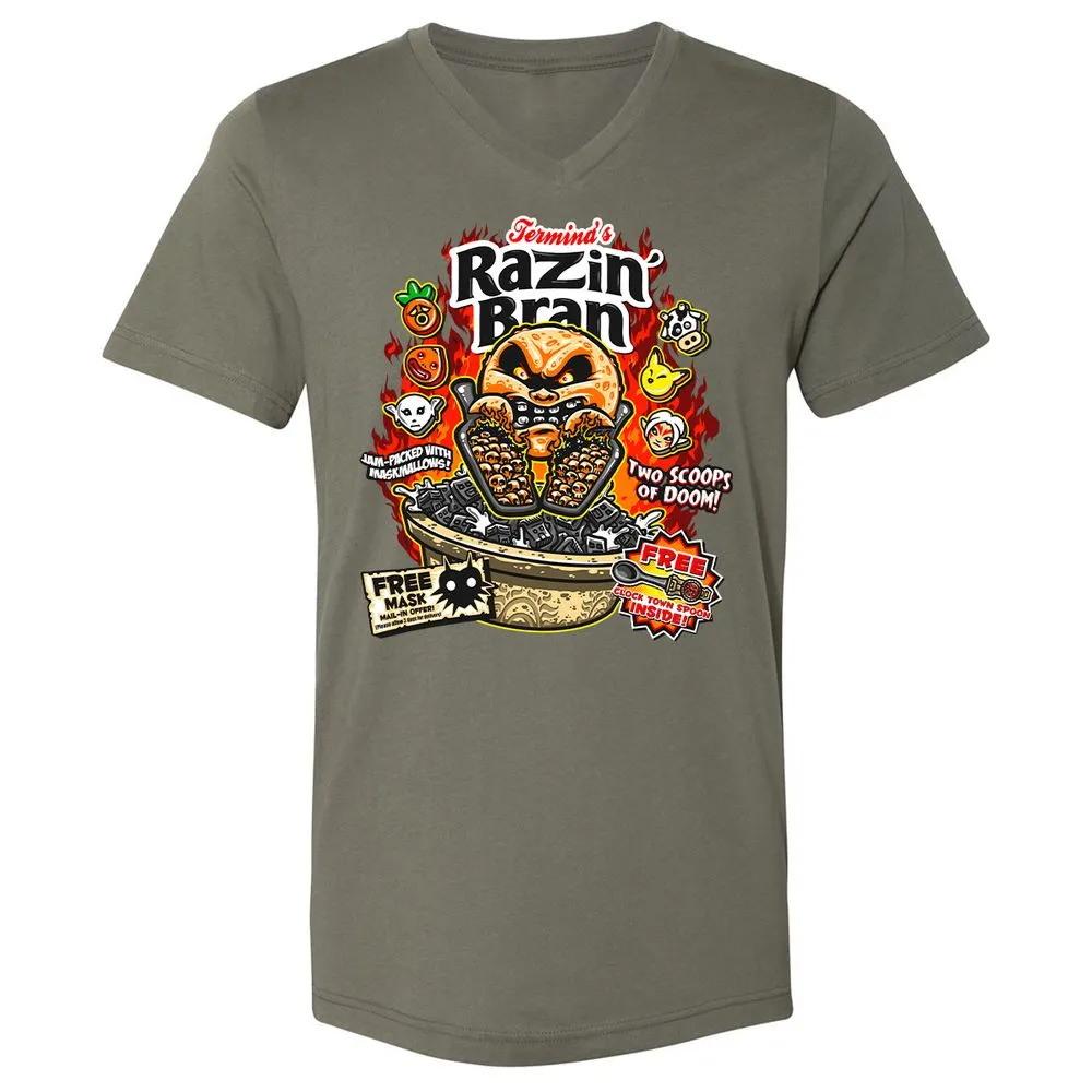 Unisex V-Neck T-Shirt - DCUXZQNJ - Military Green - 10