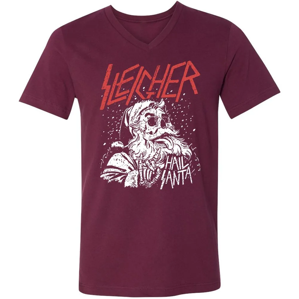 Unisex V-Neck T-Shirt - 26DWPNMX - Maroon - 6