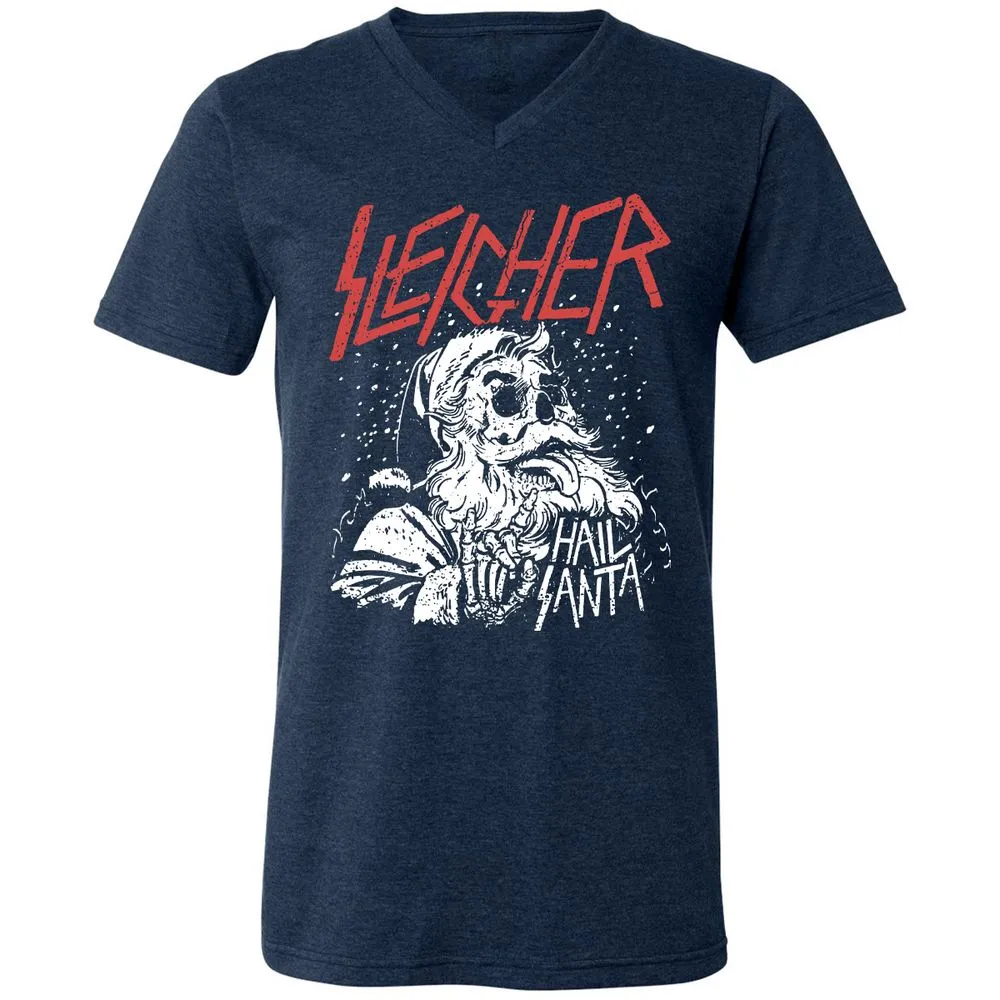 Unisex V-Neck T-Shirt - 26DWPNMX - Heather Navy - 15