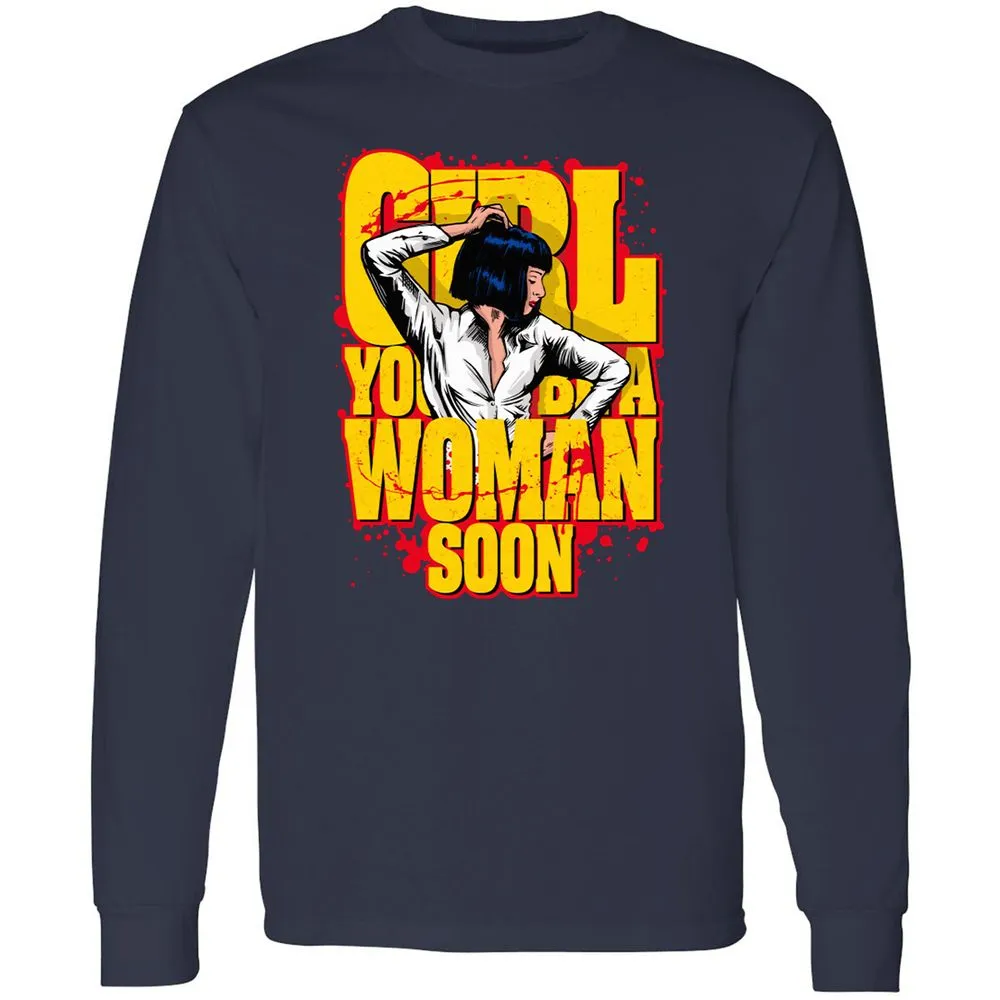 Long Sleeve T-Shirt - W85QLM6E - Navy - 2