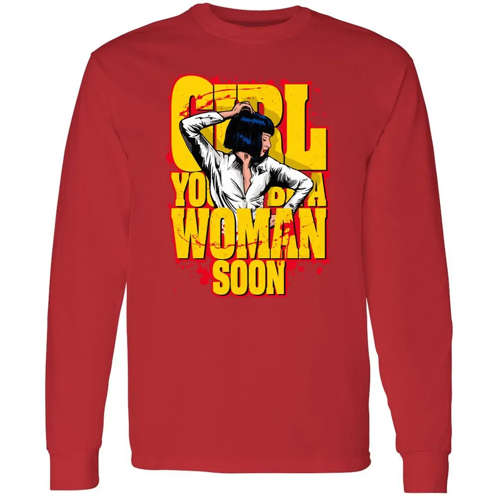 Long Sleeve T-Shirt - W85QLM6E - Red - 14