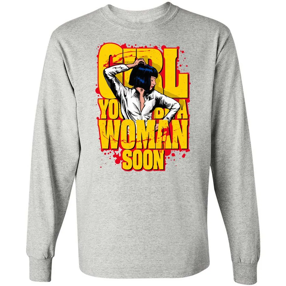 Long Sleeve T-Shirt - W85QLM6E - Ash - 7