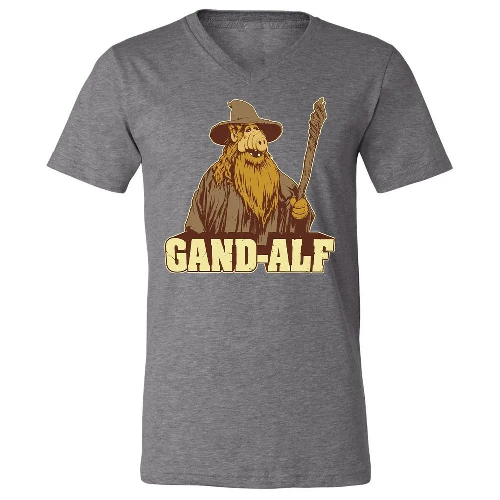 Unisex V-Neck T-Shirt - H9W4EZLQ - Deep Heather - 13