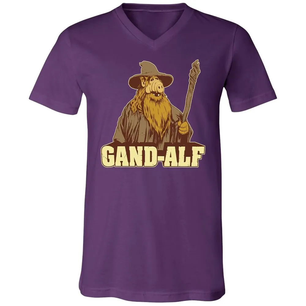 Unisex V-Neck T-Shirt - H9W4EZLQ - Team Purple - 9