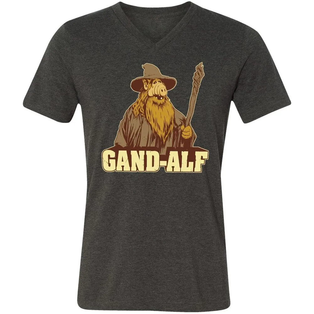 Unisex V-Neck T-Shirt - H9W4EZLQ - Dark Grey Heather - 8
