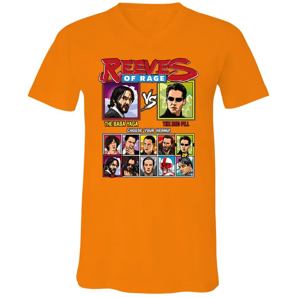 Unisex V-Neck T-Shirt - 579ZYE6U - Orange - 11