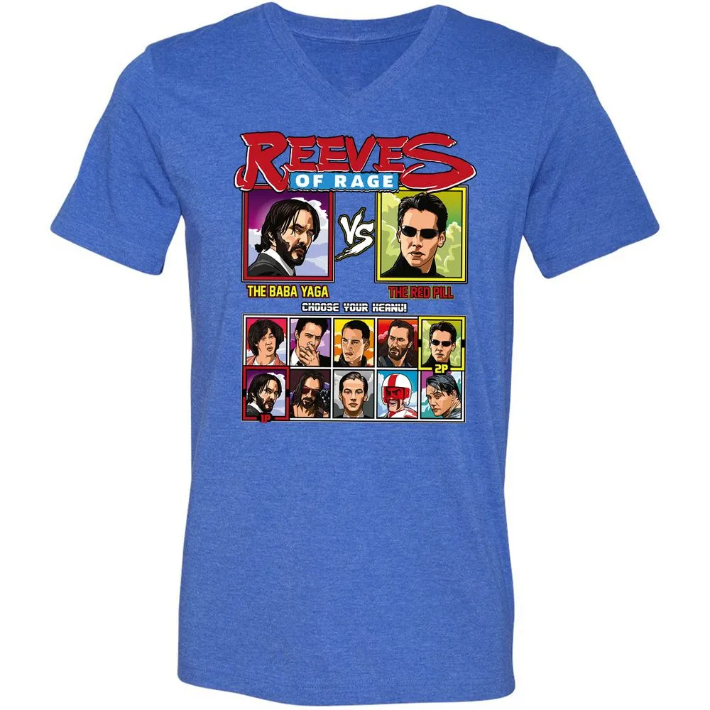 Unisex V-Neck T-Shirt - 579ZYE6U - Heather True Royal - 14