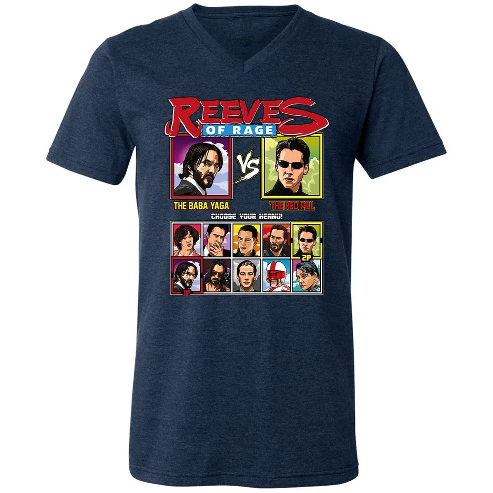 Unisex V-Neck T-Shirt - 579ZYE6U - Heather Navy - 15