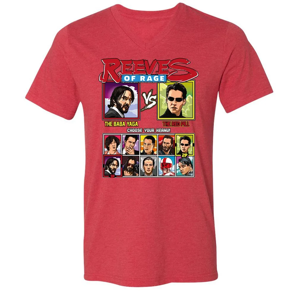 Unisex V-Neck T-Shirt - 579ZYE6U - Heather Red - 16