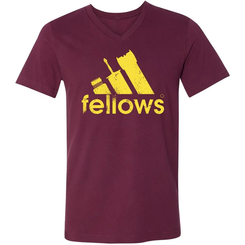Unisex V-Neck T-Shirt - 5UTTLT3X - Maroon - 6