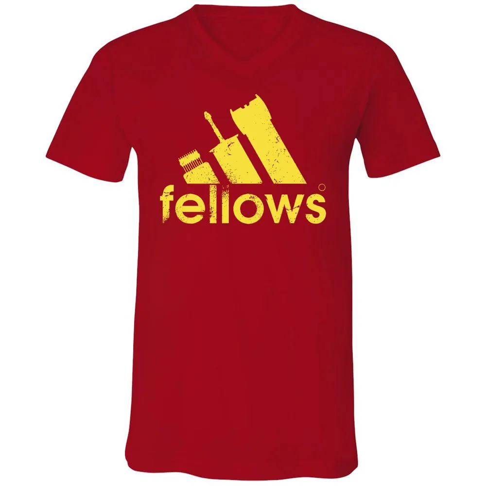 Unisex V-Neck T-Shirt - 5UTTLT3X - Red - 3