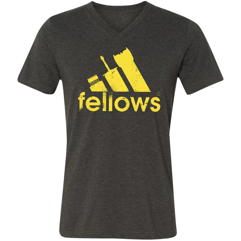 Unisex V-Neck T-Shirt - 5UTTLT3X - Dark Grey Heather - 8