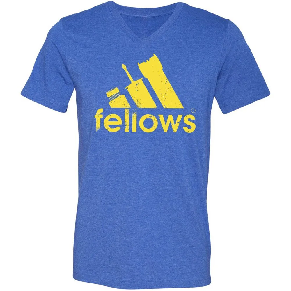 Unisex V-Neck T-Shirt - 5UTTLT3X - Heather True Royal - 14