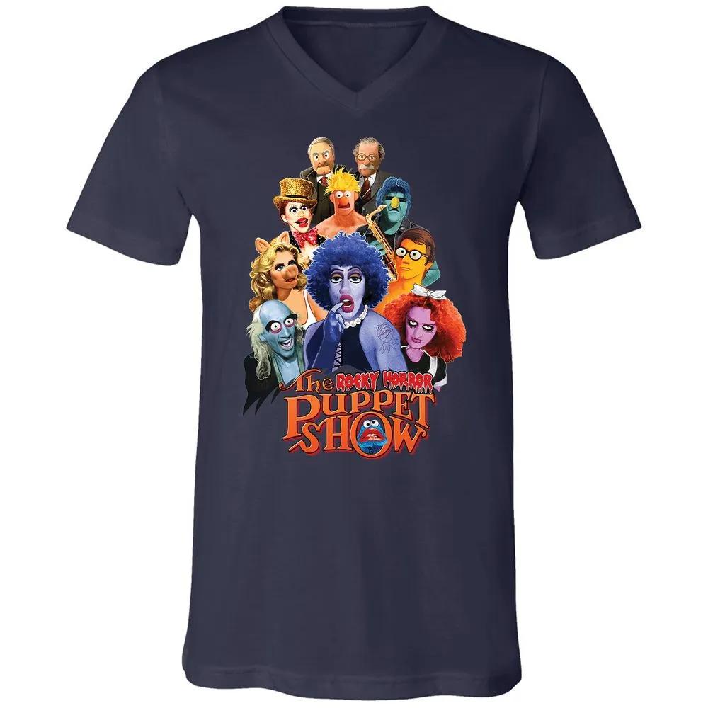 Unisex V-Neck T-Shirt - EKWYRL51 - Navy - 2